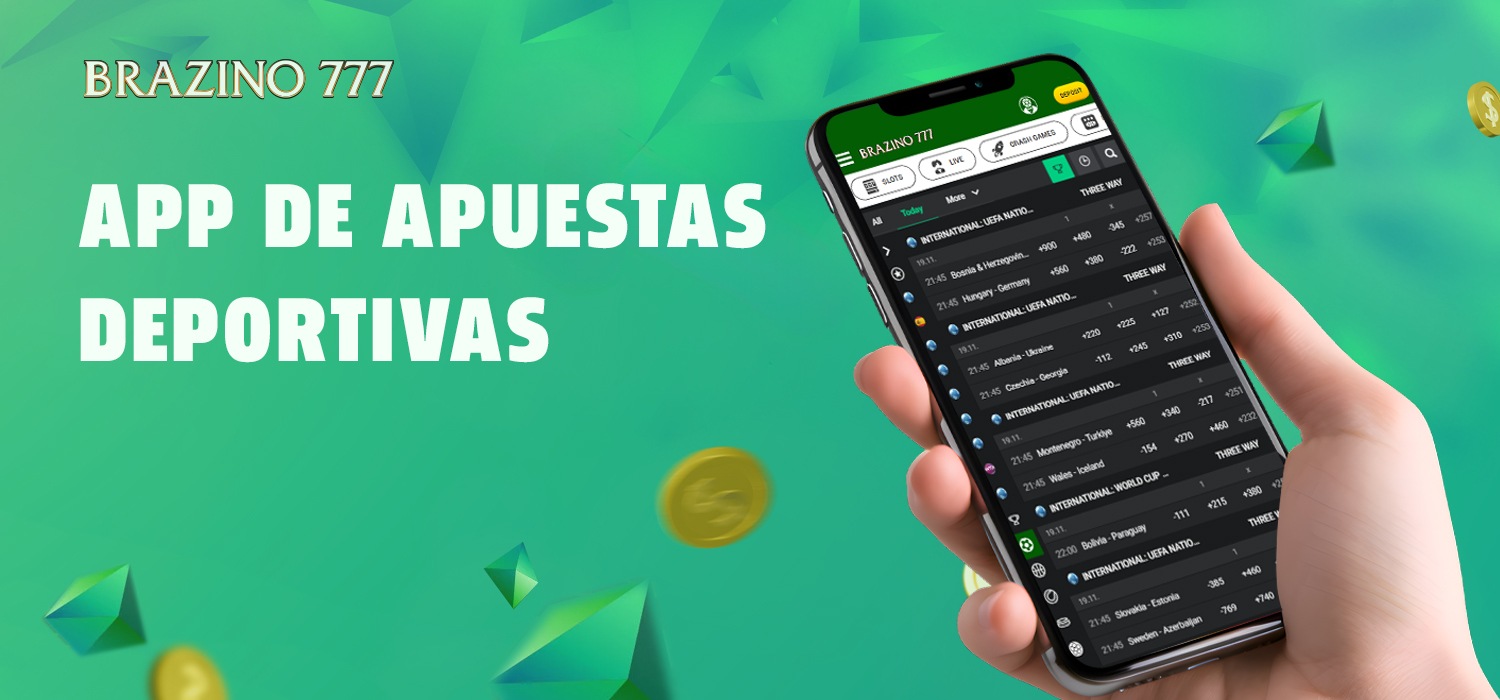 Apuestas deportivas en la aplicación móvil Brazino777