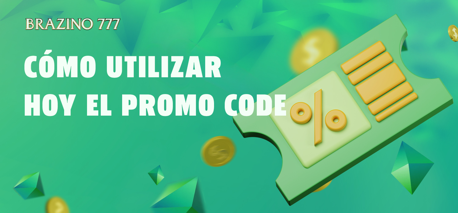 Cómo utilizar un código promocional en Brazino777